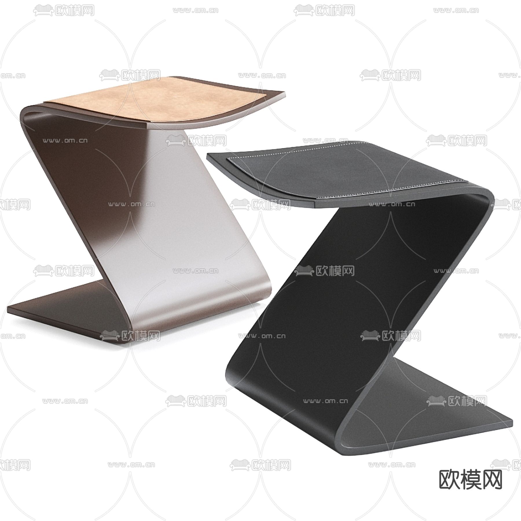 Guialmi Z字形边几角几3d模型下载