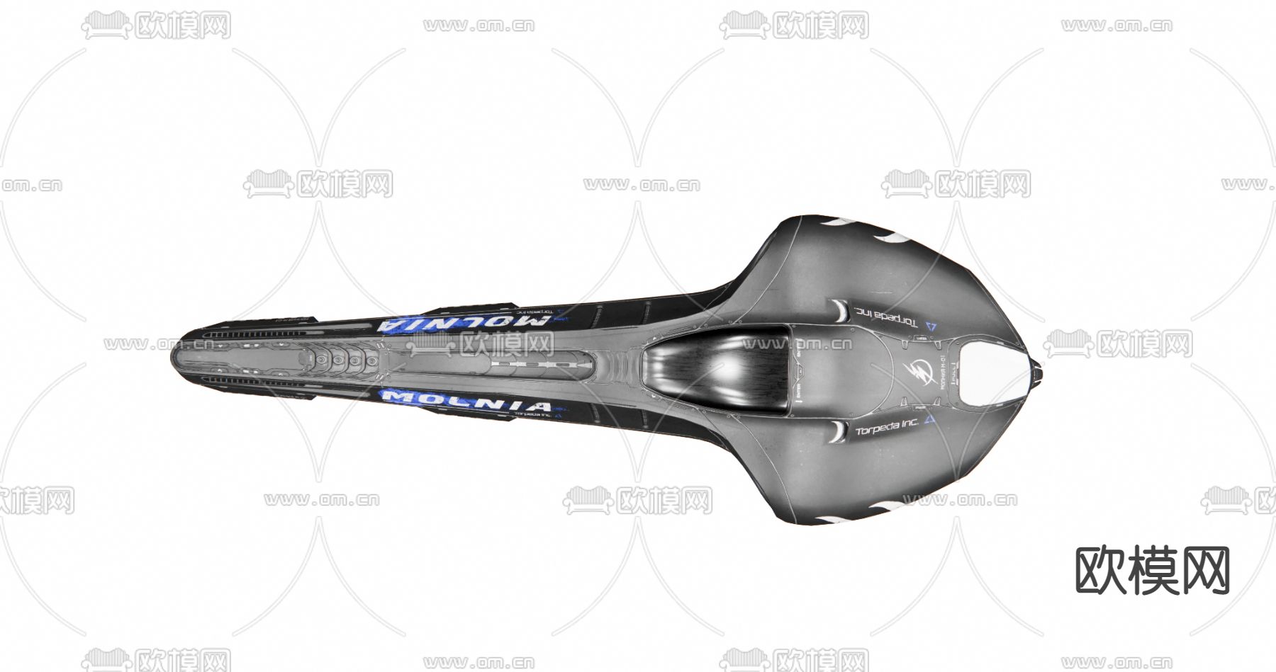 后现代未来飞行战舰su模型下载（渲染图2）