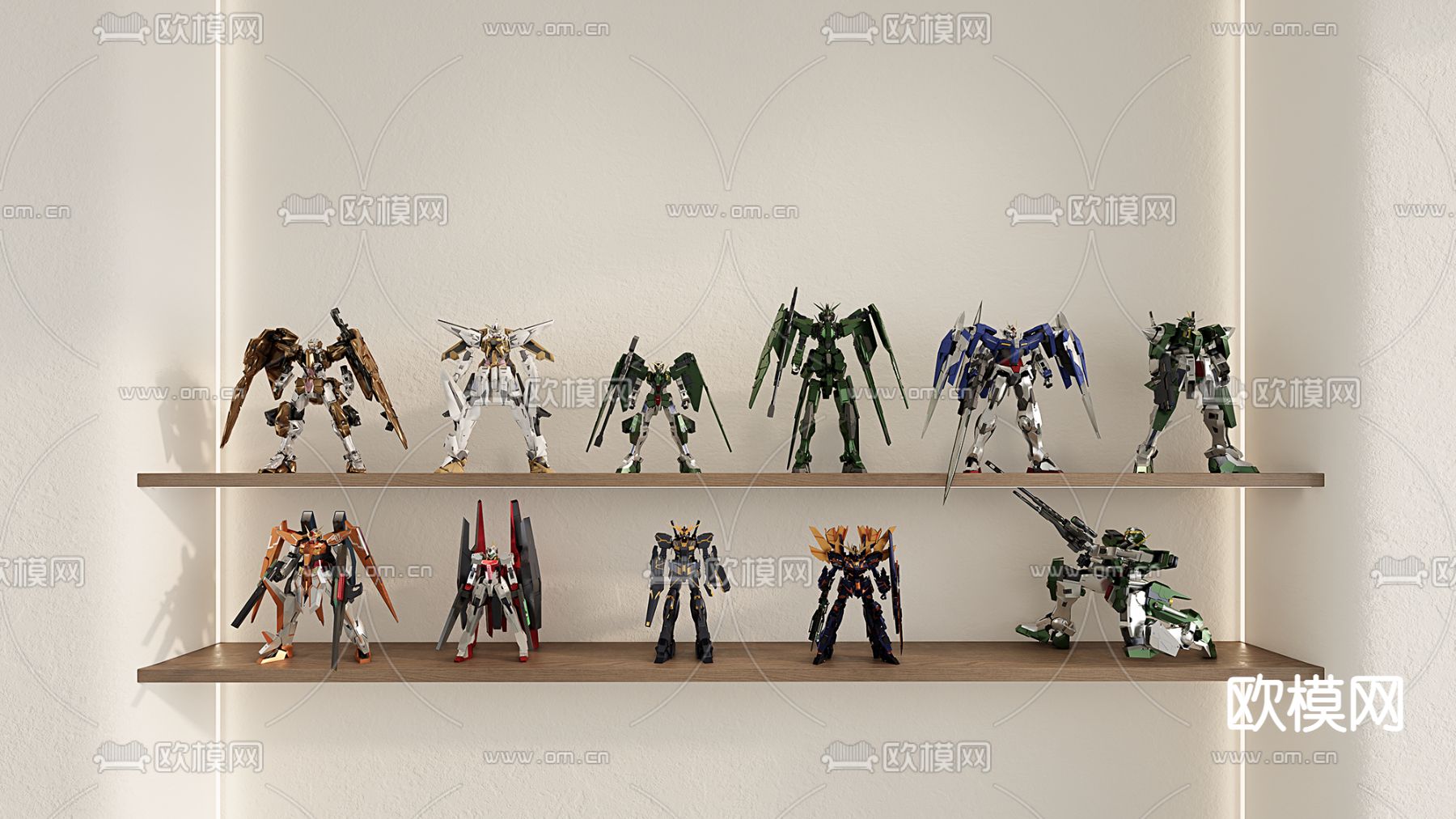 高达 敢达 手办 潮玩su模型下载（渲染图1）