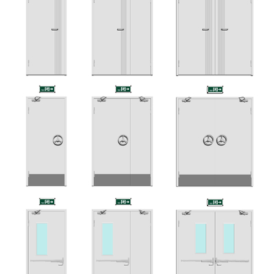  现代消防门安全门su模型 