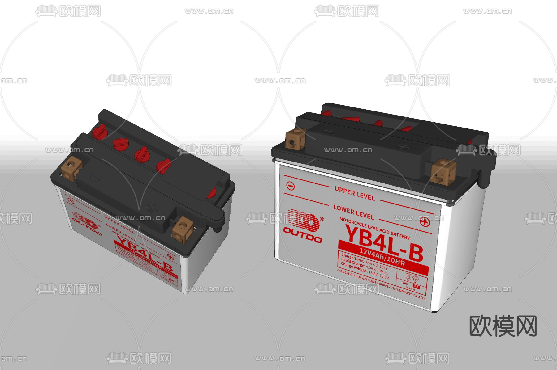 现代蓄电池su模型下载（渲染图2）