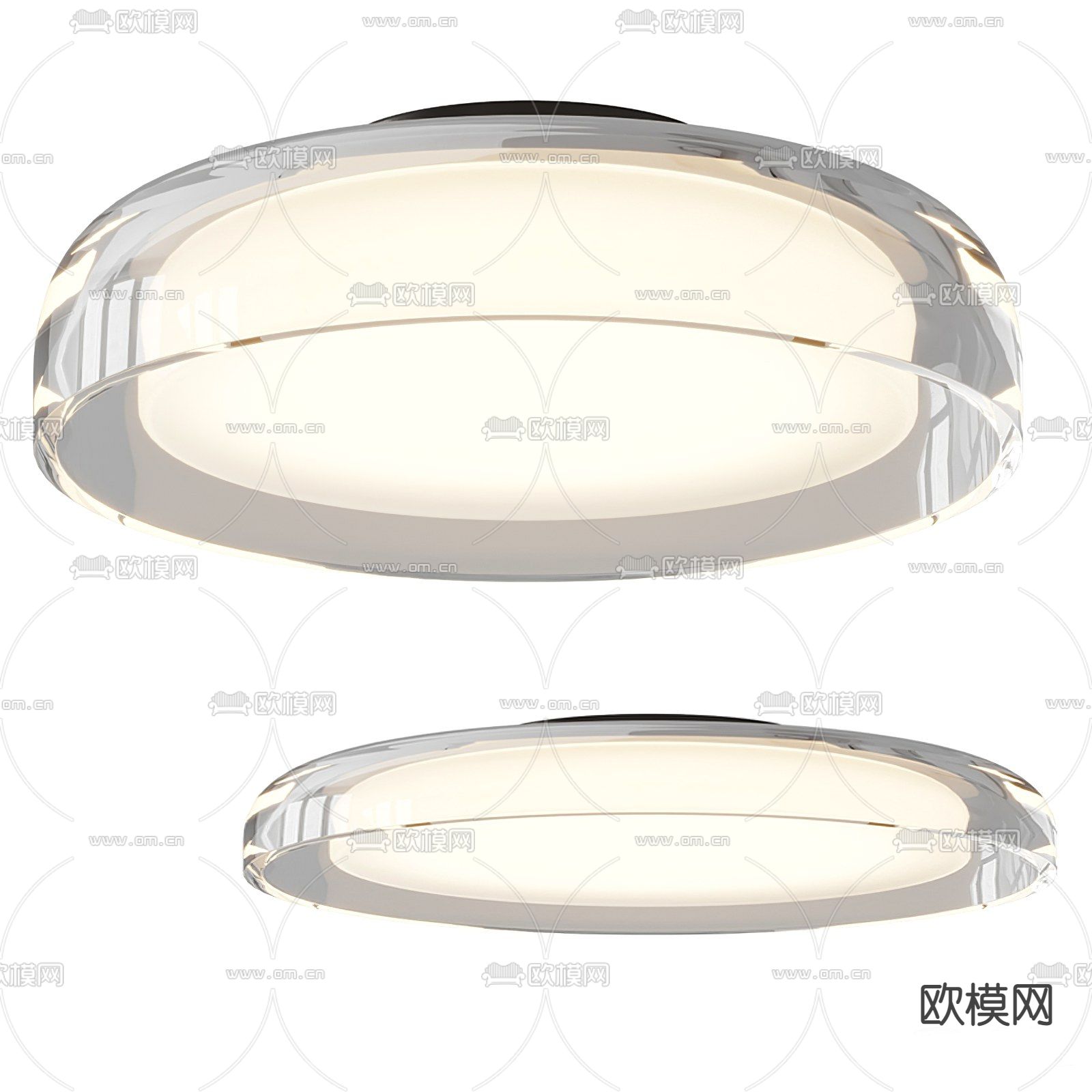 FLOS 玻璃吸顶灯3d模型下载