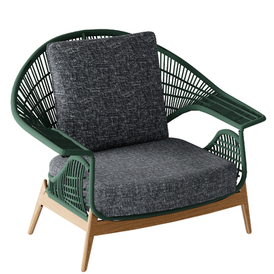  现代编织户外椅su模型 