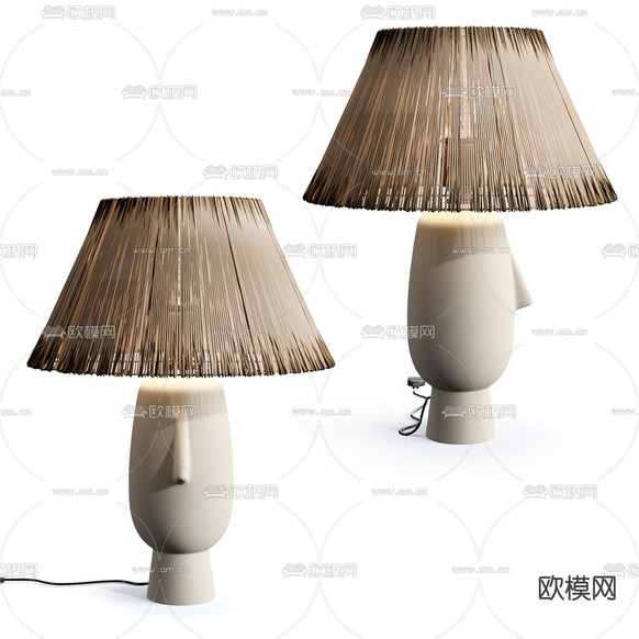 Areti 稻草人台灯3d模型下载(渲染图3)