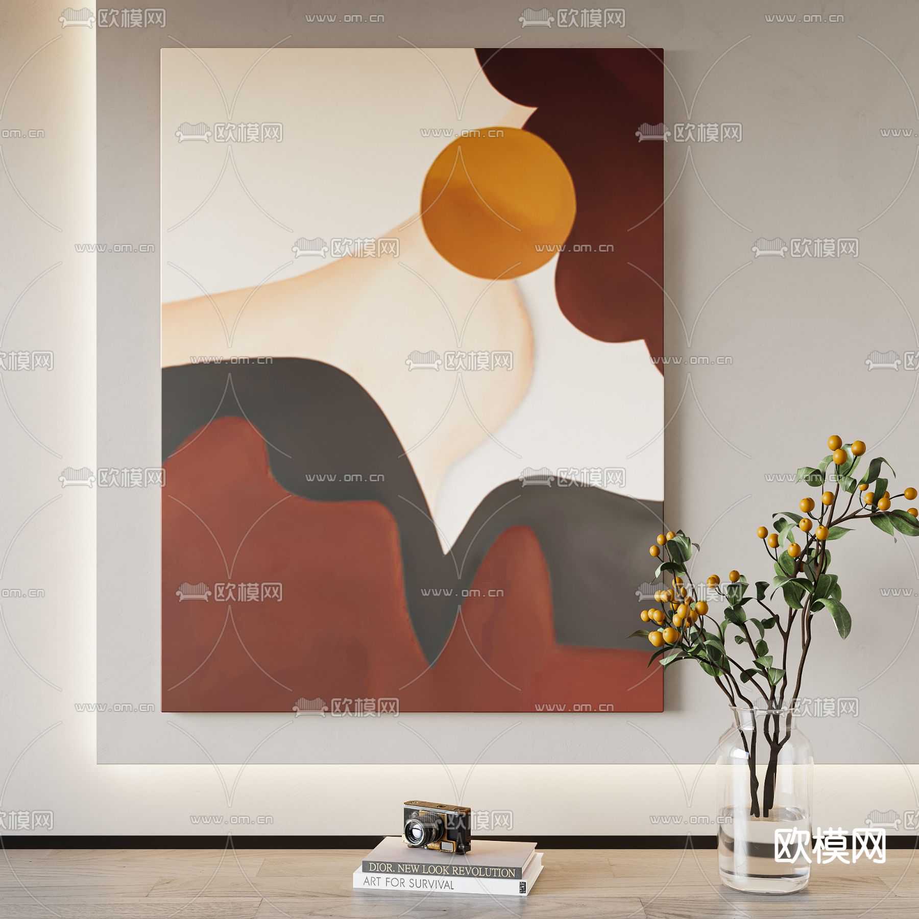 现代装饰画挂画 艺术挂画 抽象挂画3d模型下载