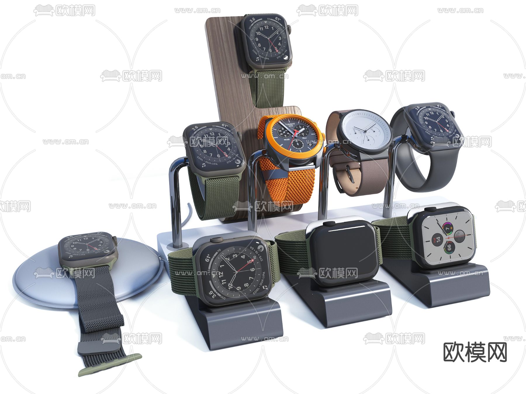 现代手表 钟表 电子表3d模型下载