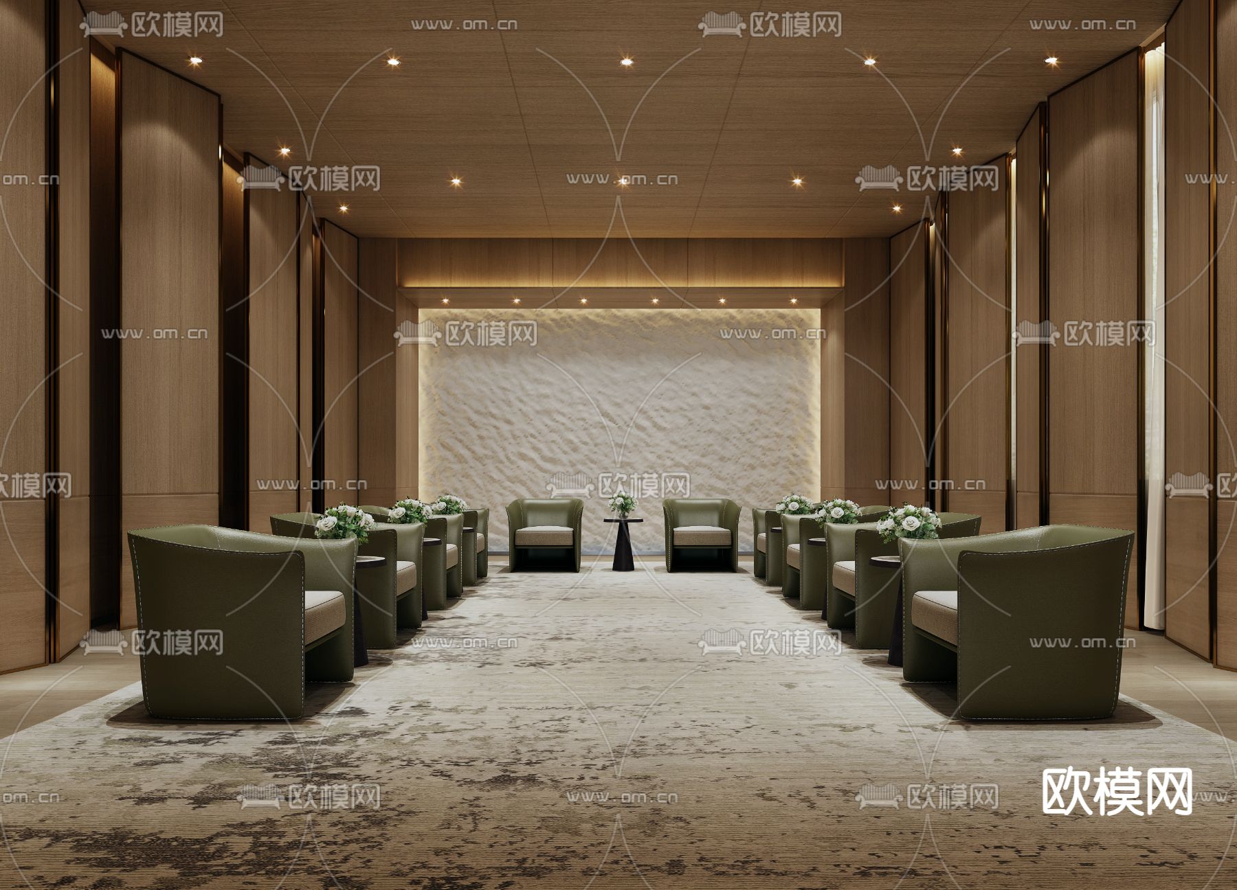现代VIP贵宾接待室 会客室3d模型下载
