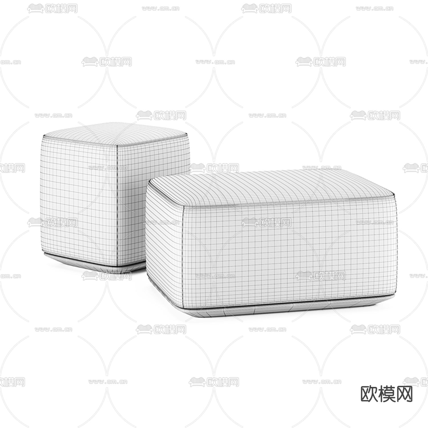 侘寂矮凳 凳子3d模型下载（渲染图1）