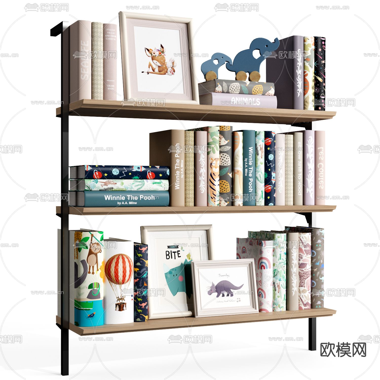 现代儿童书籍3d模型下载