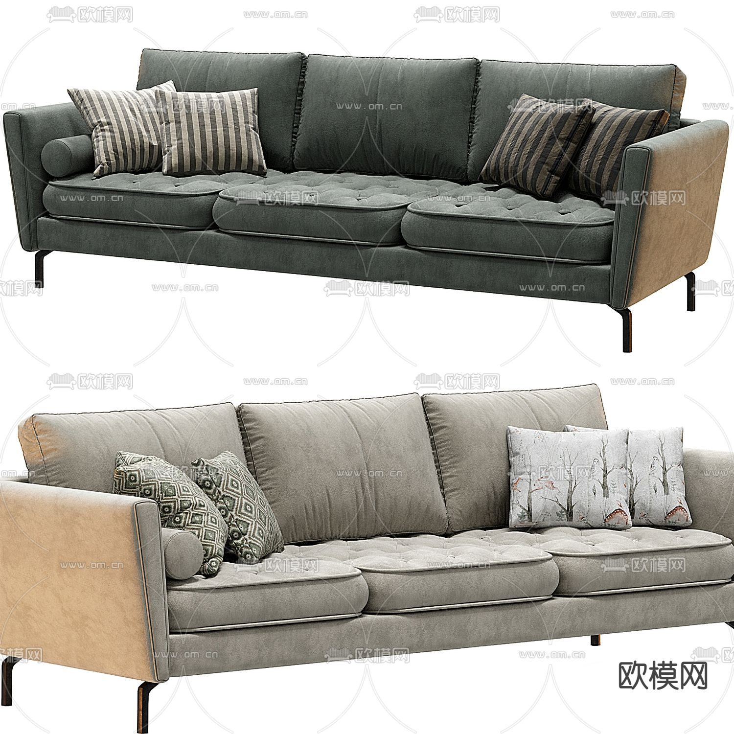 BoConcept 三人沙发3d模型下载