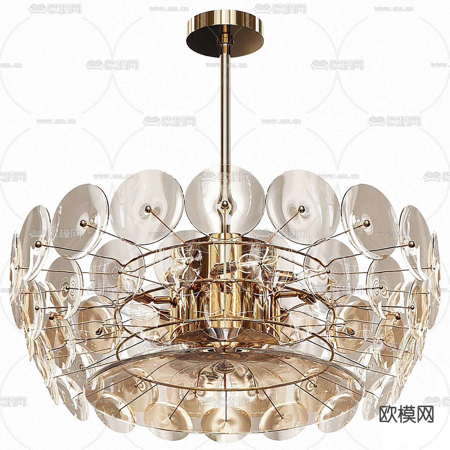 Anzazo 4玻璃吊灯3d模型下载_ID12138905_3dmax免费模型-欧模网