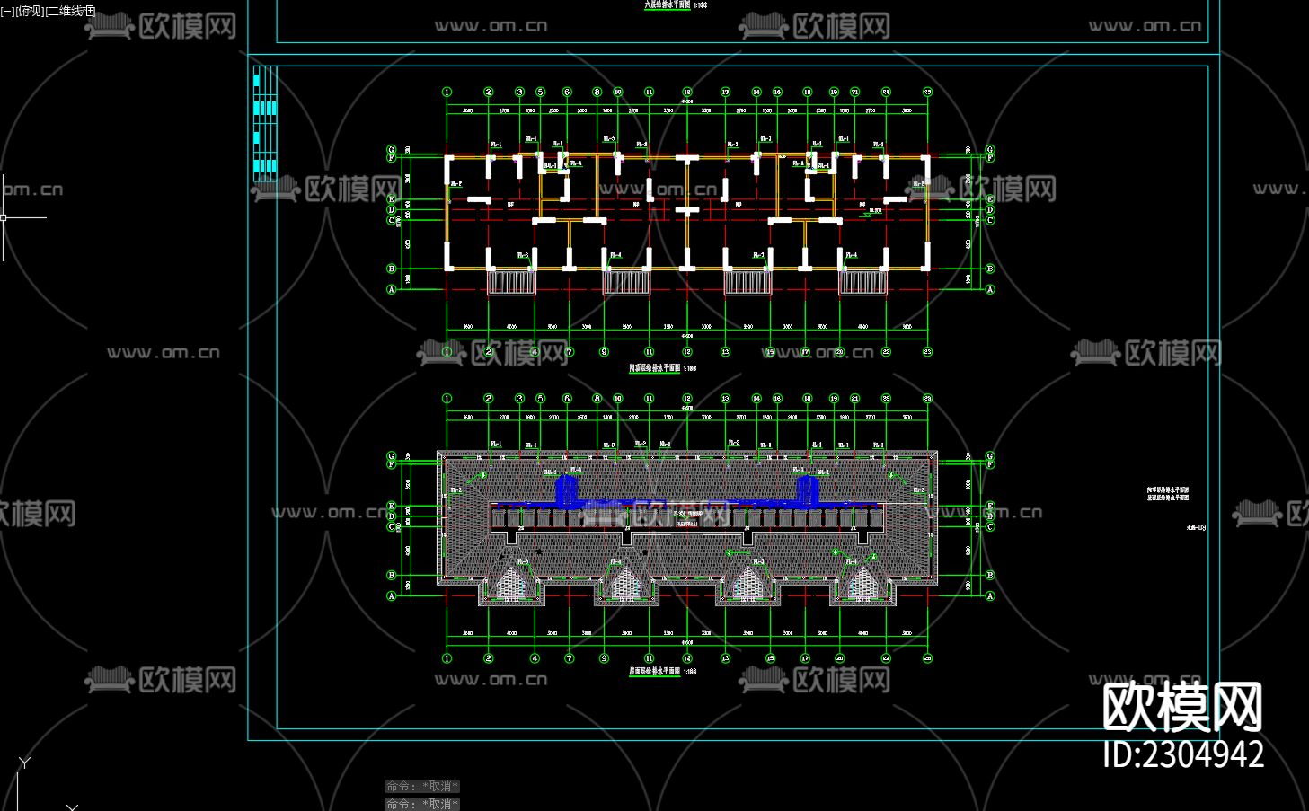 红星花园35号楼给排水CAD施工图下载（渲染图4）