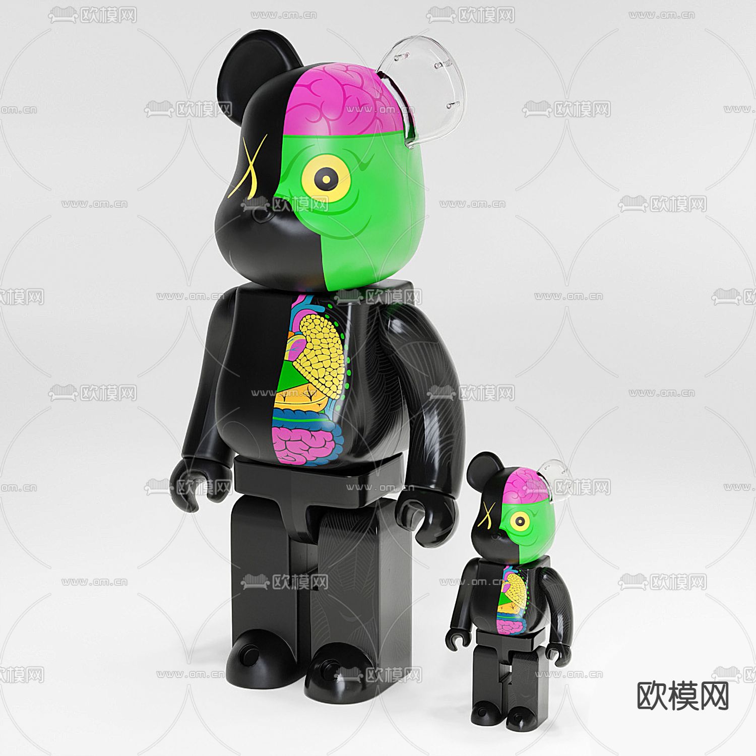 现代潮玩Kaws暴力熊3d模型