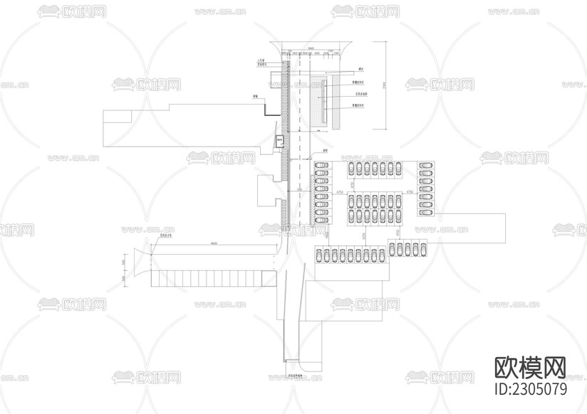 社區(qū)景觀CAD施工圖下載(渲染圖1)