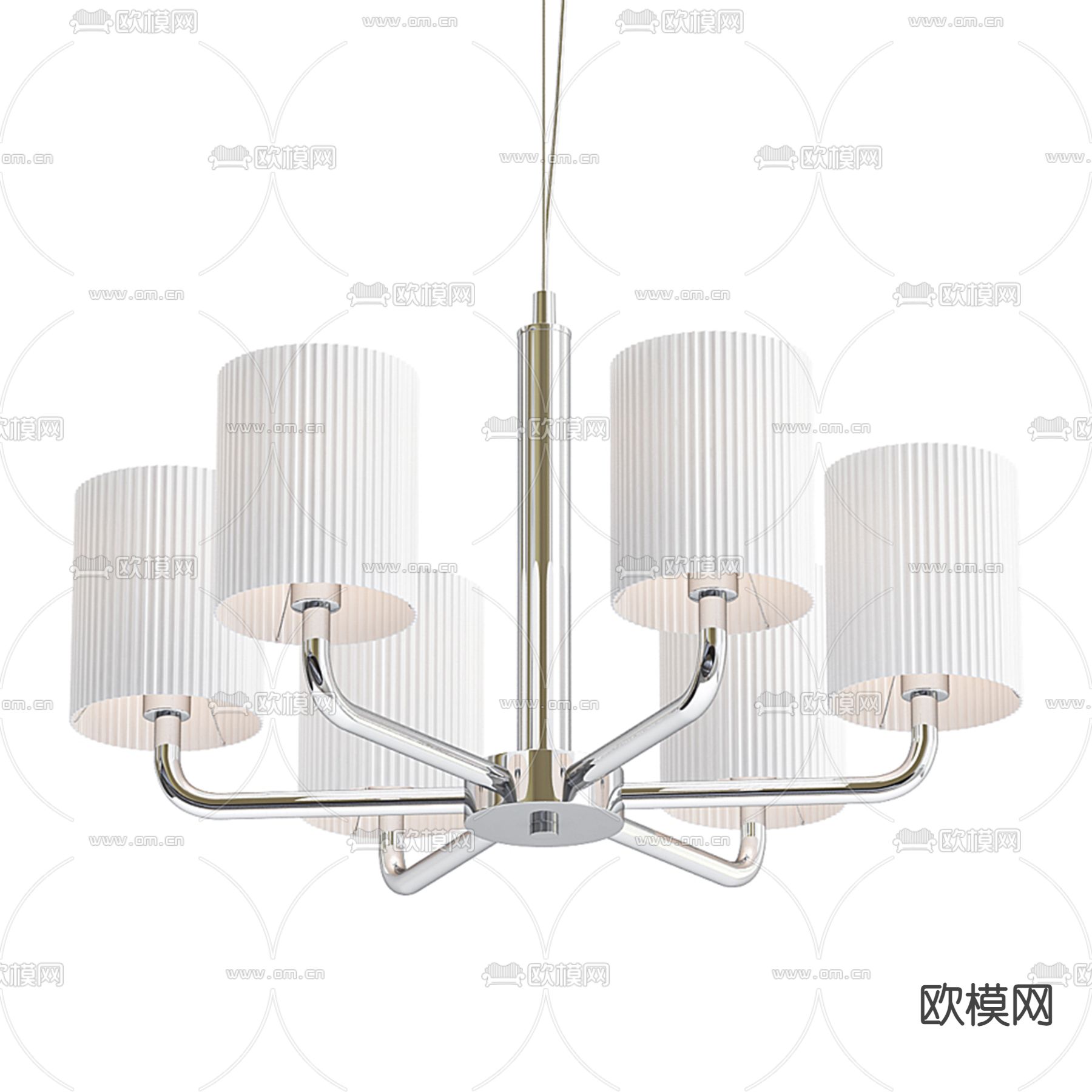 现代多头吊灯3d模型下载_ID12138351_3dmax免费模型-欧模网