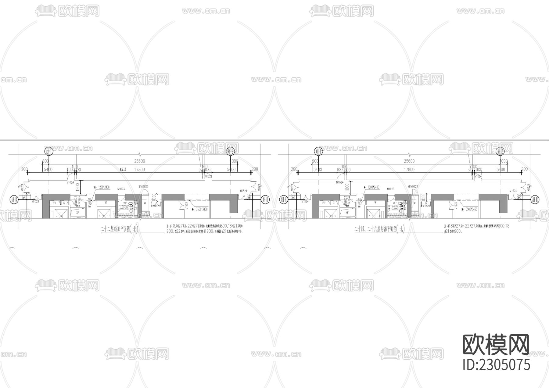 20F塔楼建筑CAD施工图下载（渲染图3）