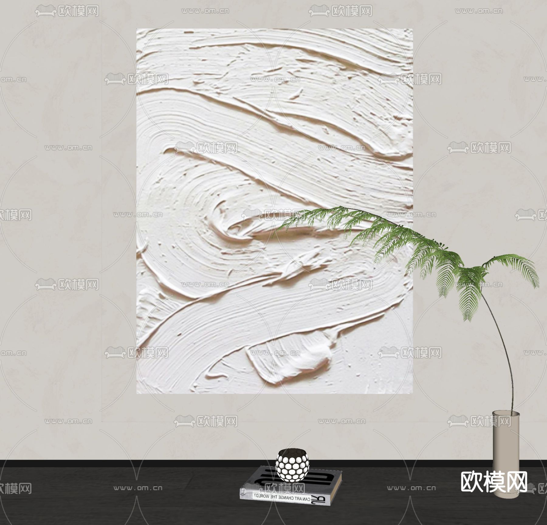 现代装饰画 挂画su模型