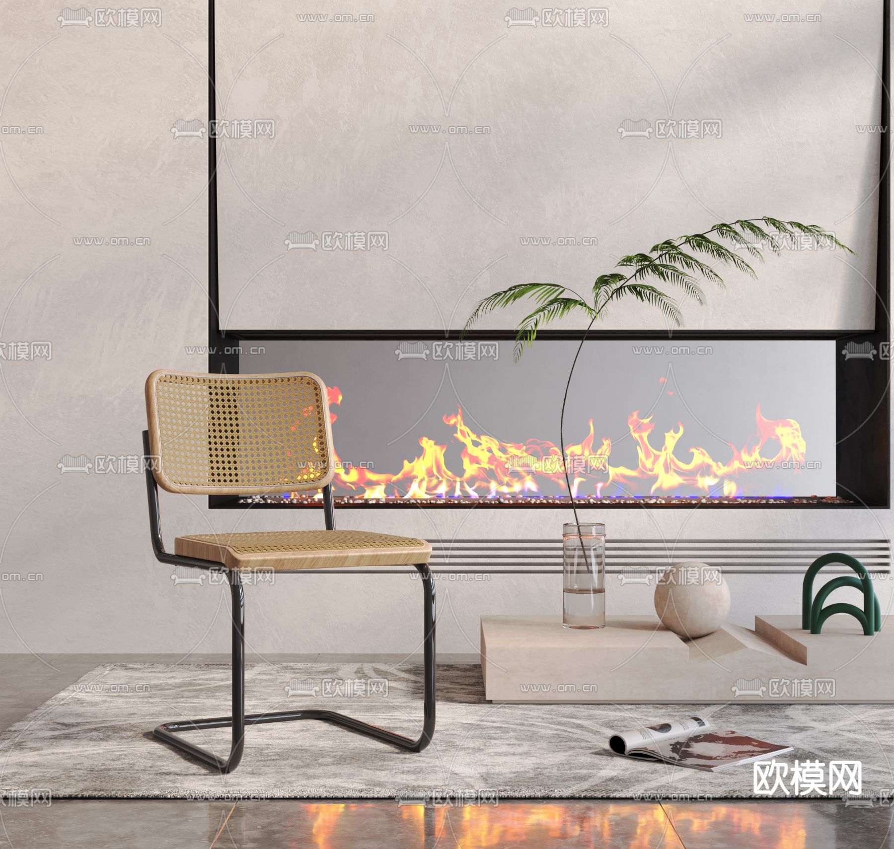 北欧单椅子 餐椅3d模型下载