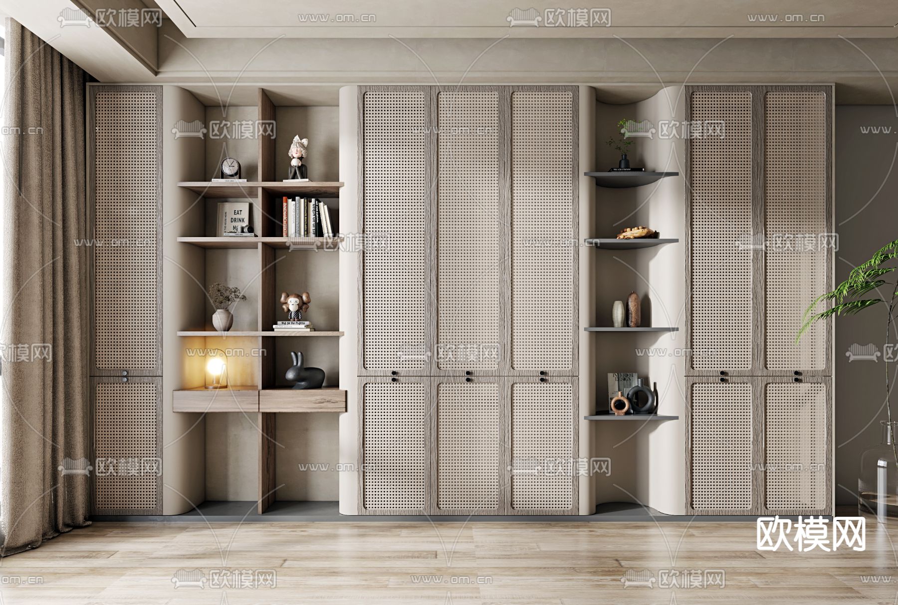 侘寂酒柜 装饰柜 3d模型下载