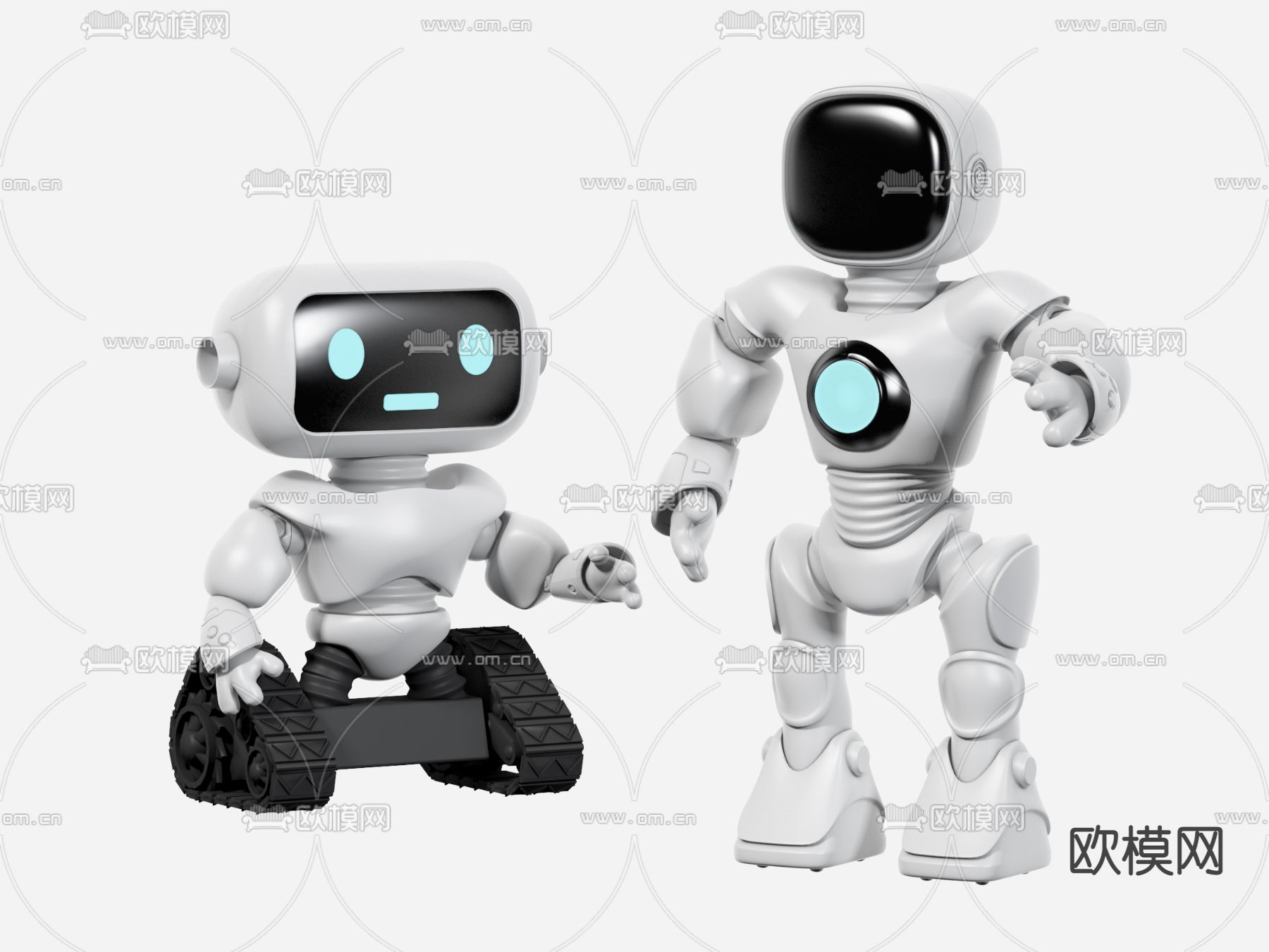 展厅智能机器人3d模型下载