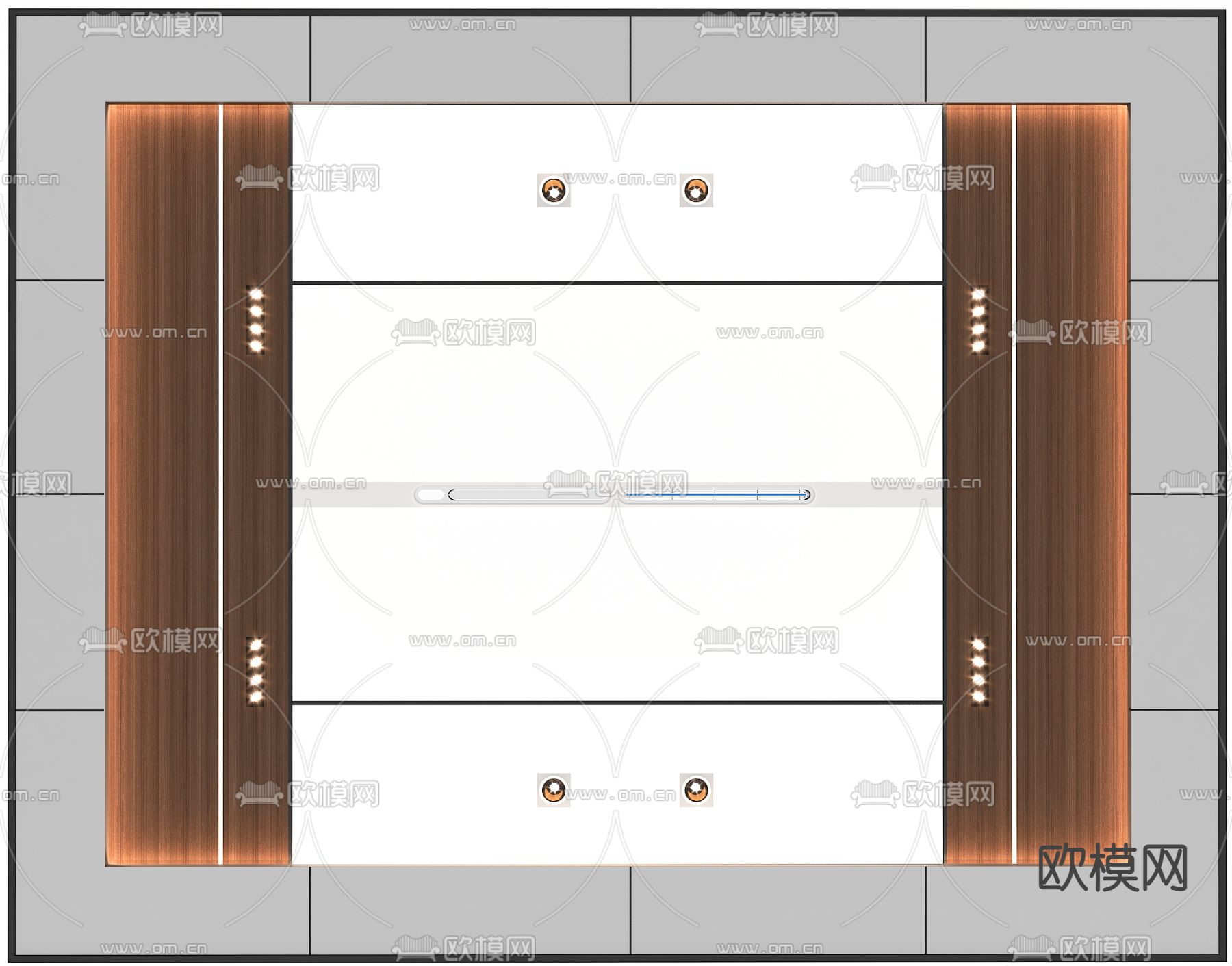 蜂窝大板天花 集成吊顶3d模型