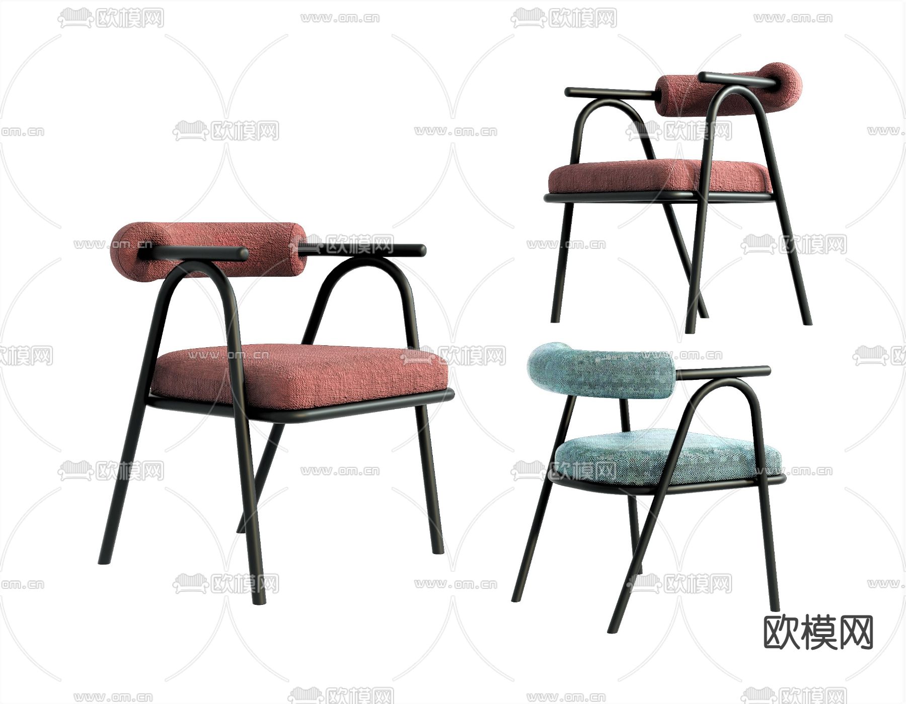 北欧餐椅su模型下载（渲染图1）