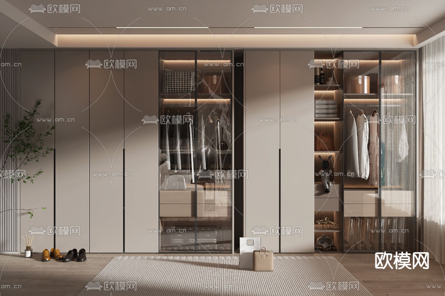 现代衣柜 衣橱3d模型