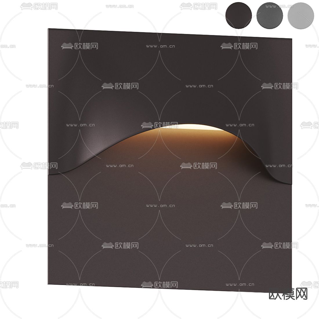 现代极简壁灯3d模型下载（渲染图1）