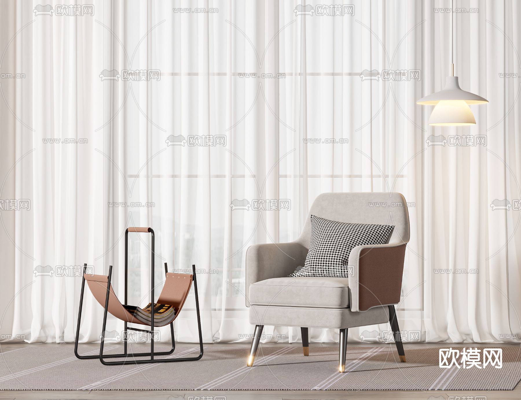 现代休闲桌椅3d模型下载