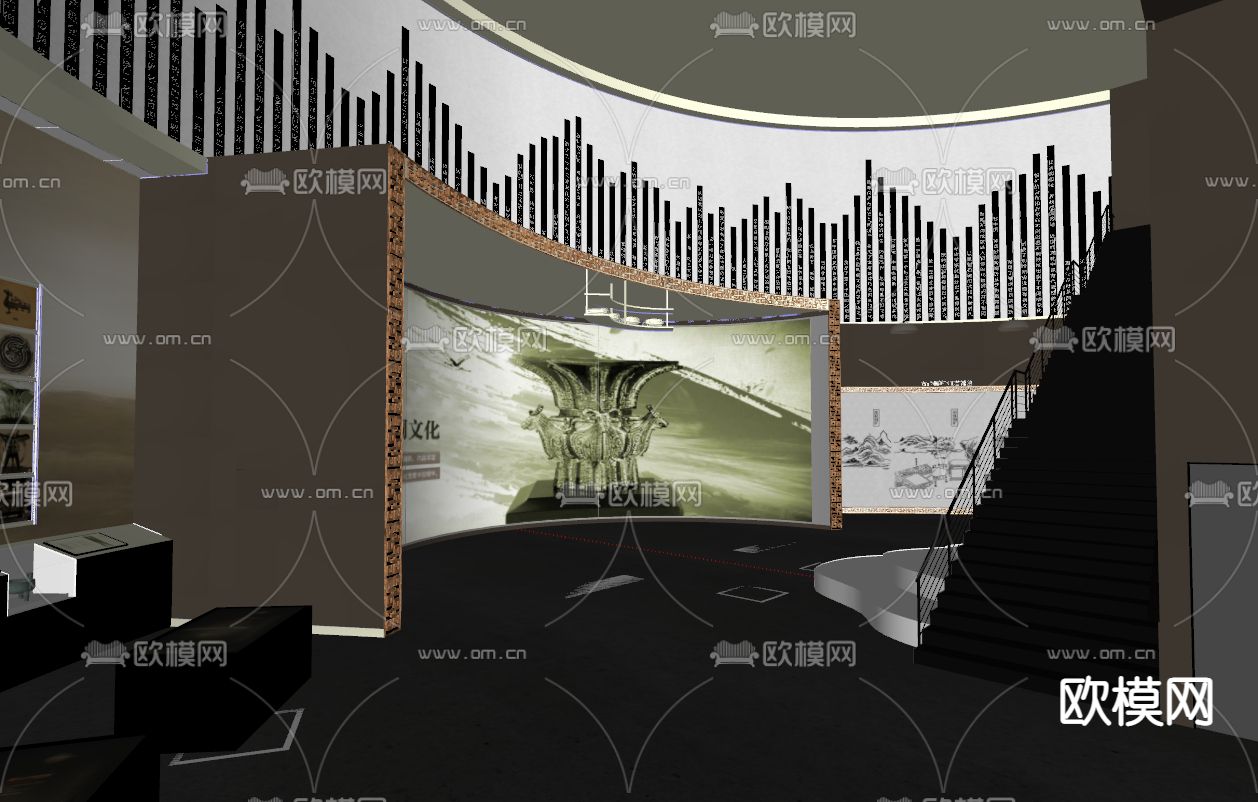 现代博物馆su模型下载（渲染图3）