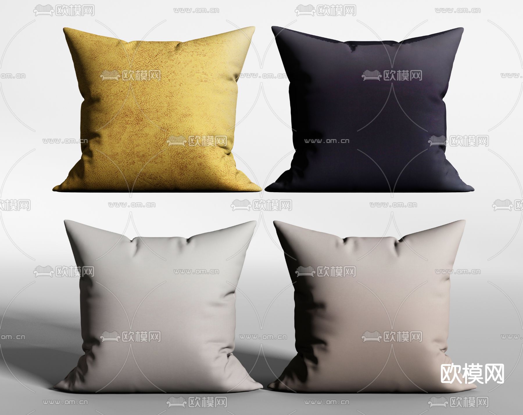 现代抱枕3d模型下载
