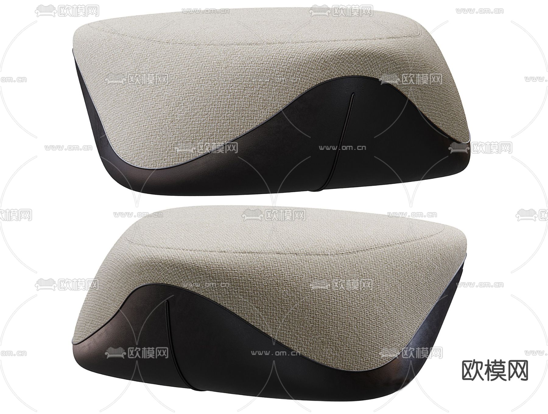 Bonaldo 异形沙发凳 矮凳 凳子3d模型下载（渲染图1）