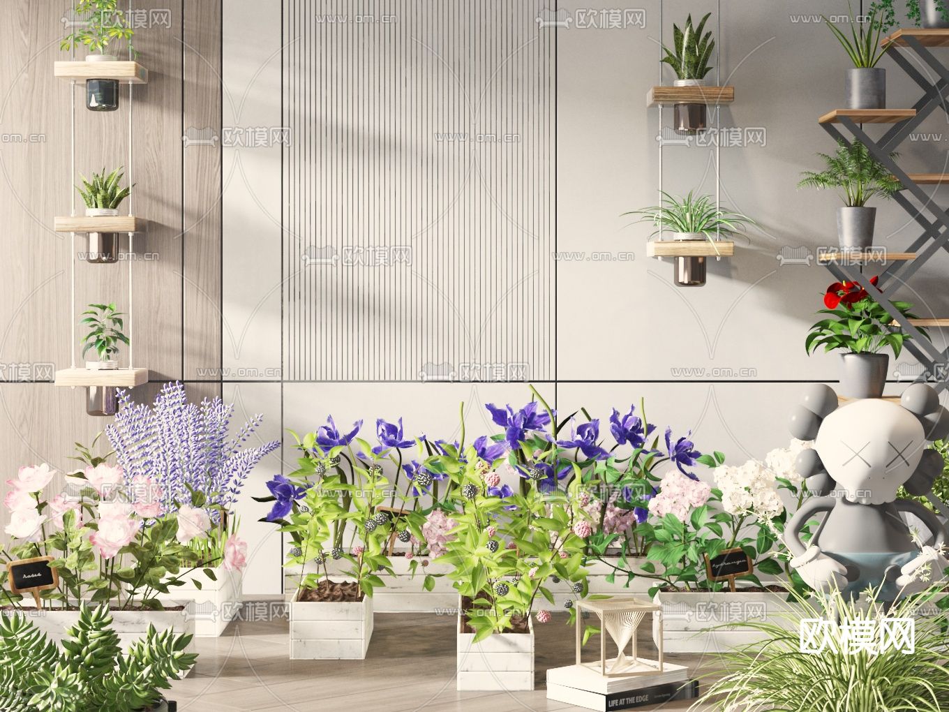 现代绿植盆栽 盆景3d模型下载