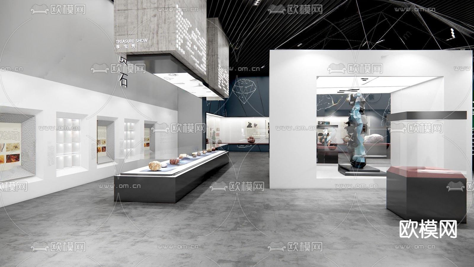 新中式博物馆su模型下载（渲染图2）