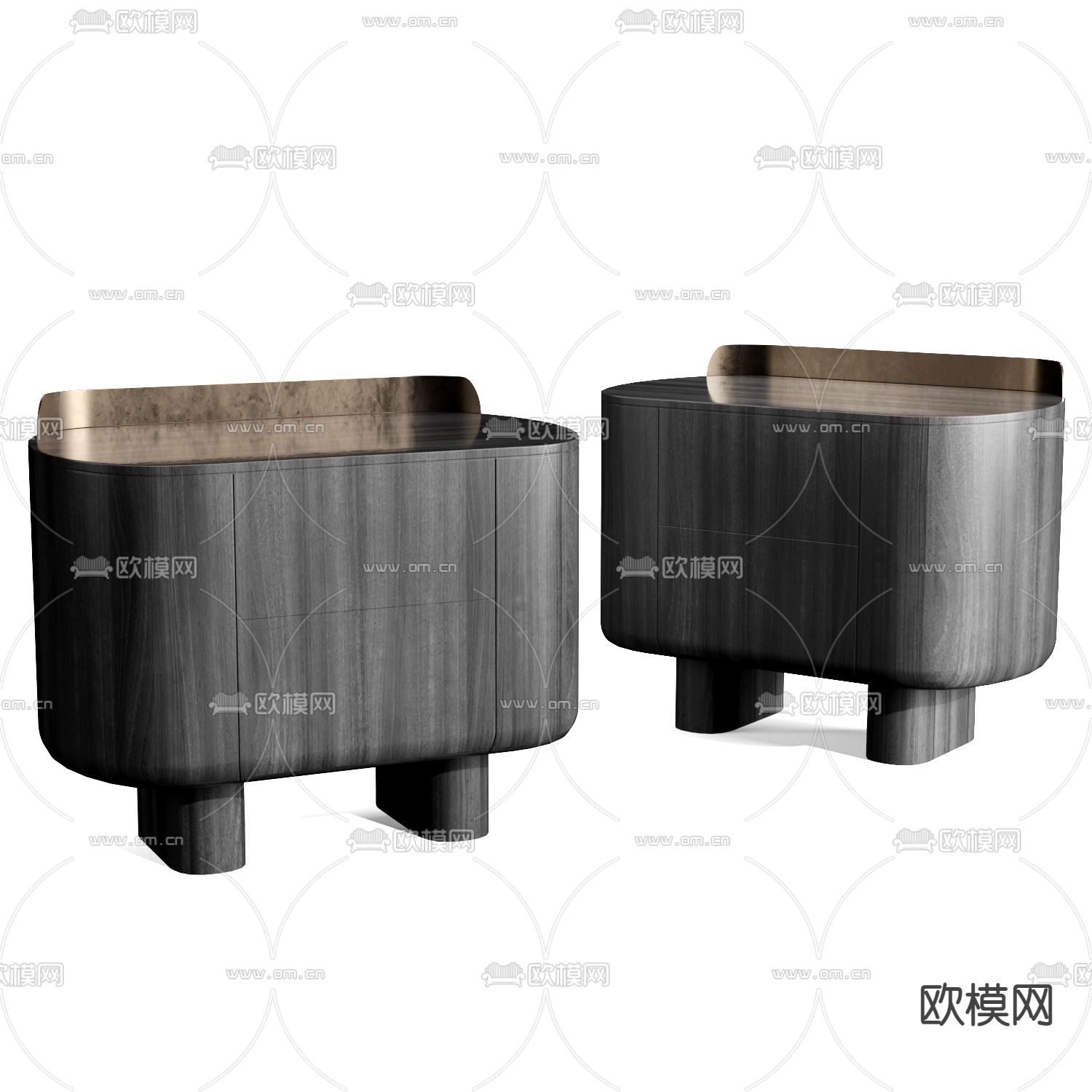 现代床头柜3d模型