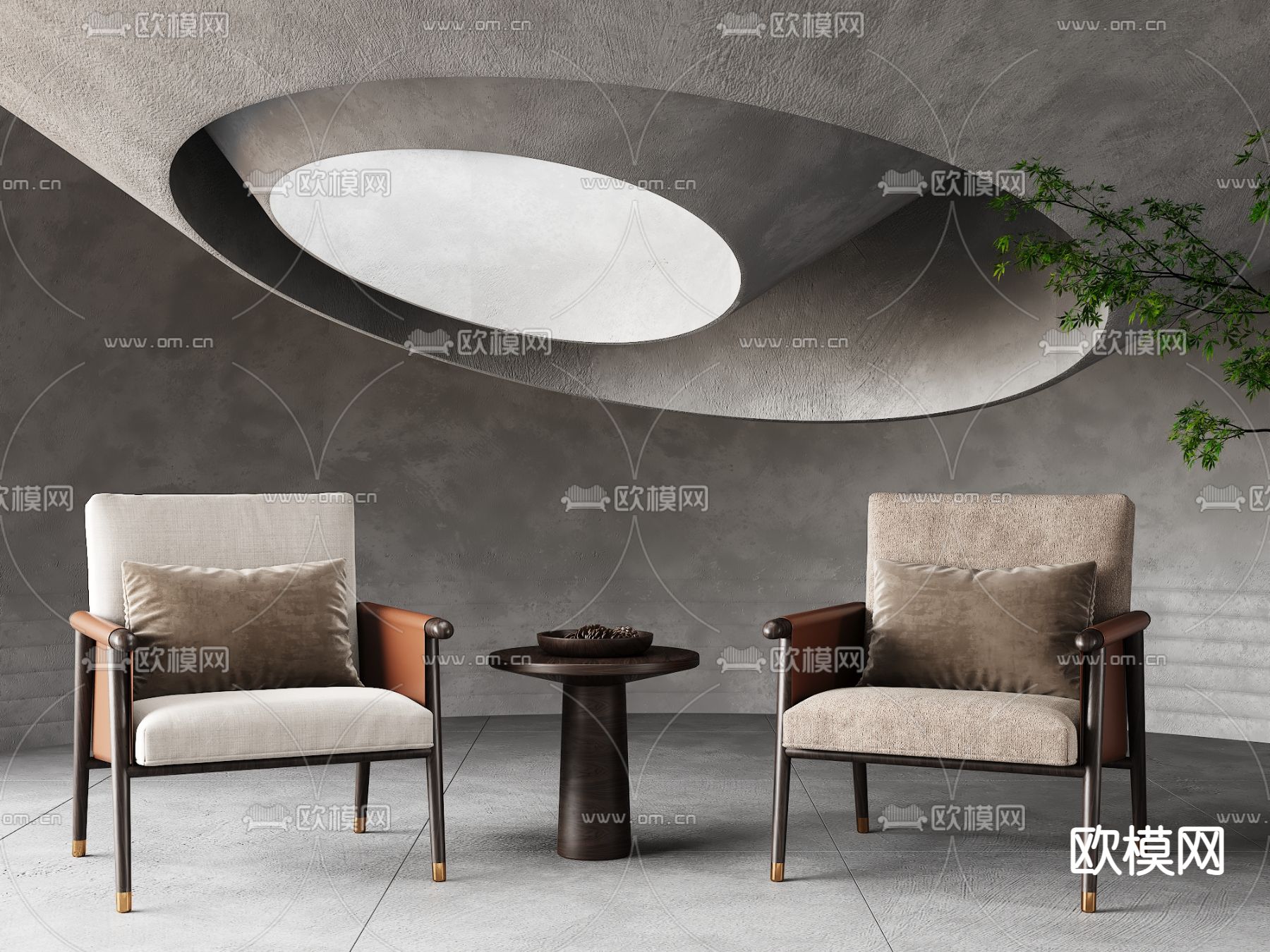 现代休闲桌椅3d模型下载_ID12140837_3dmax免费模型-欧模网