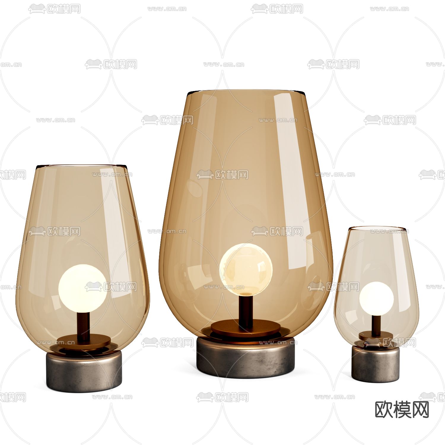 FLOS 玻璃台灯3d模型下载