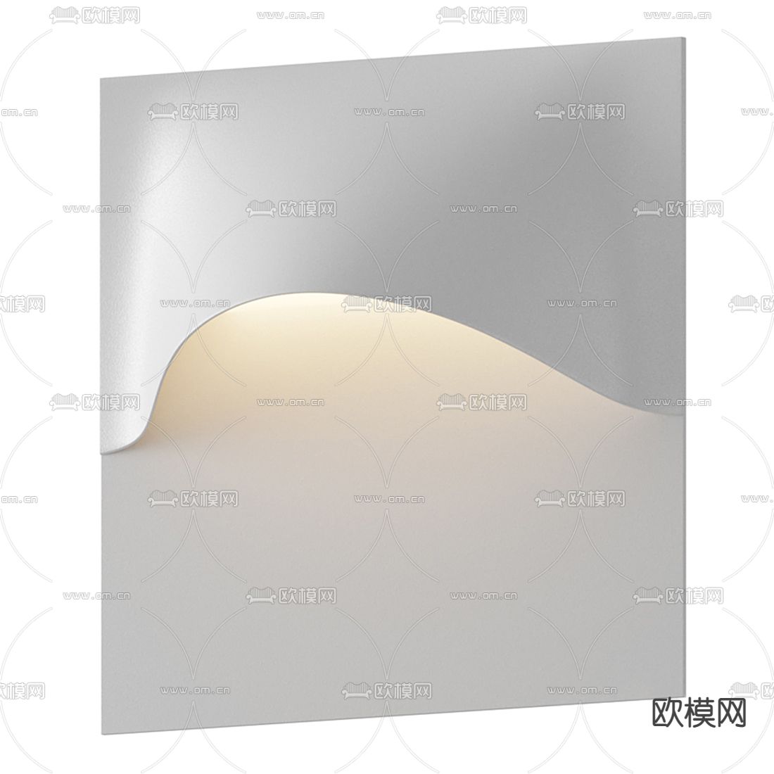 现代极简壁灯3d模型下载（渲染图2）