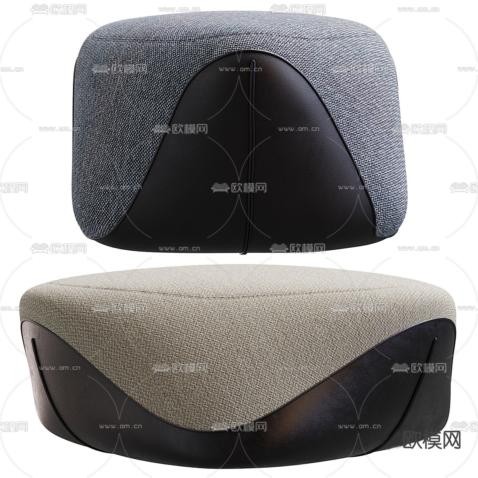 Bonaldo 异形沙发凳 矮凳 凳子3d模型下载（渲染图2）