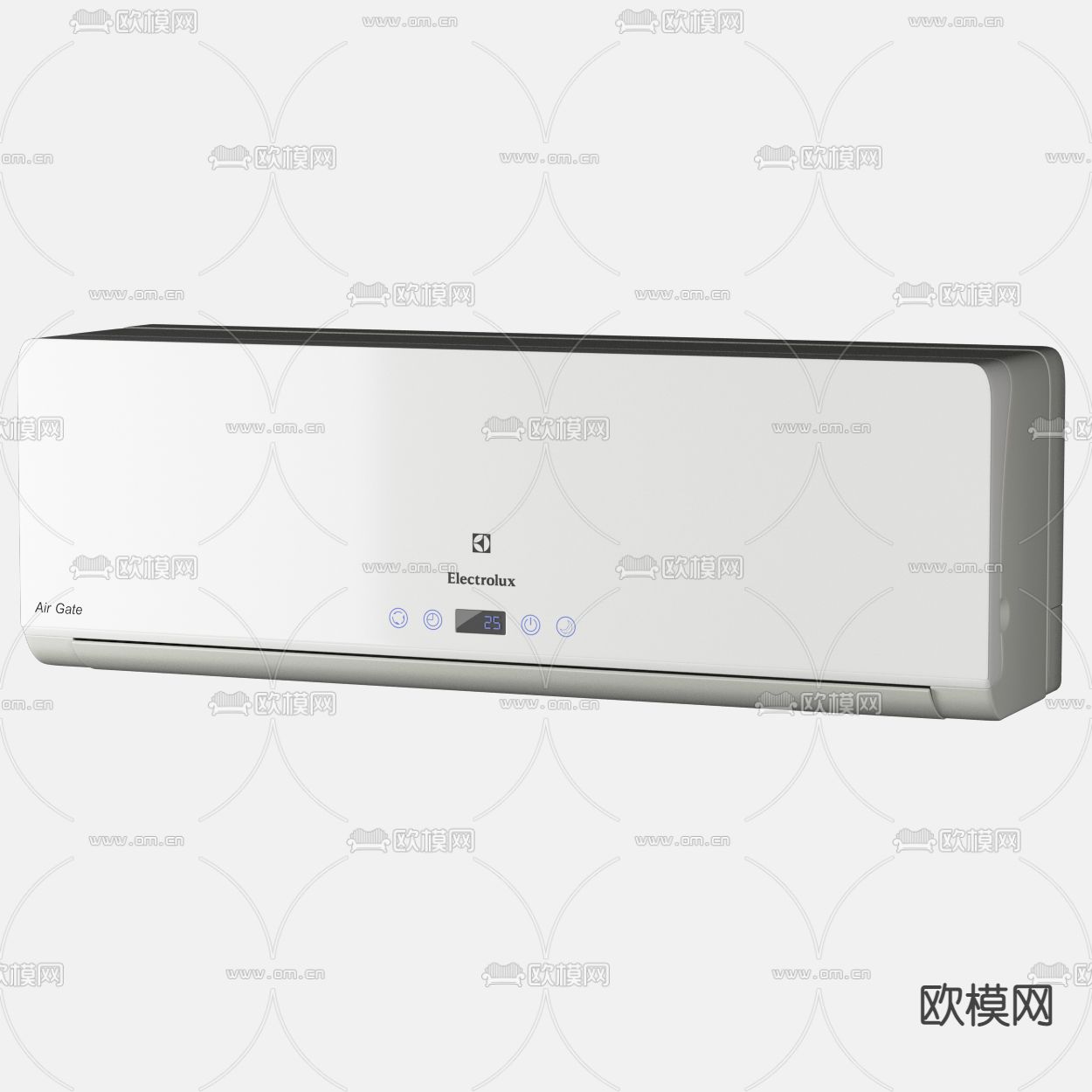 现代空调挂机遥控器3d模型下载（渲染图4）