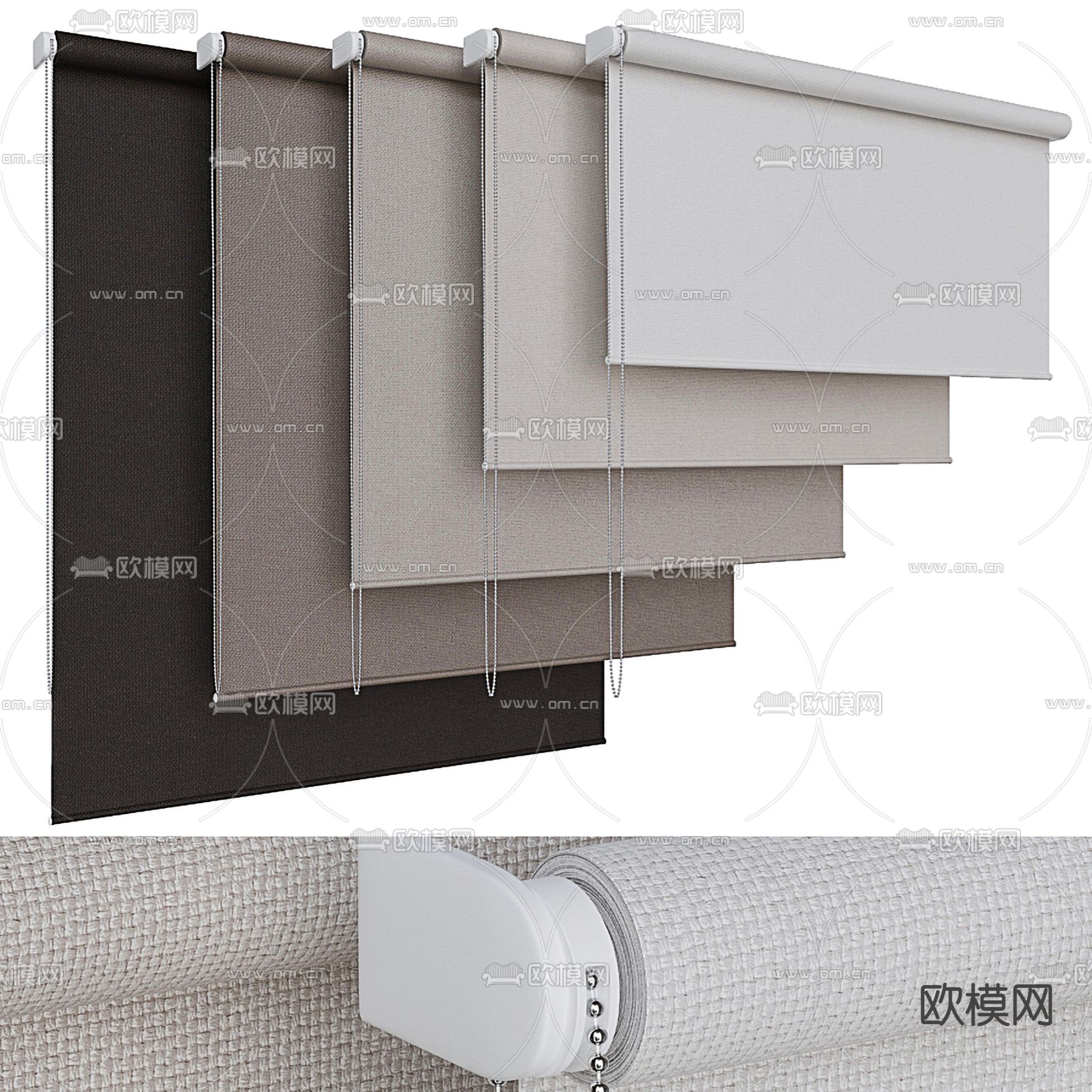 现代窗帘 卷帘 拉帘3d模型下载_ID12143986_3dmax免费模型-欧模网