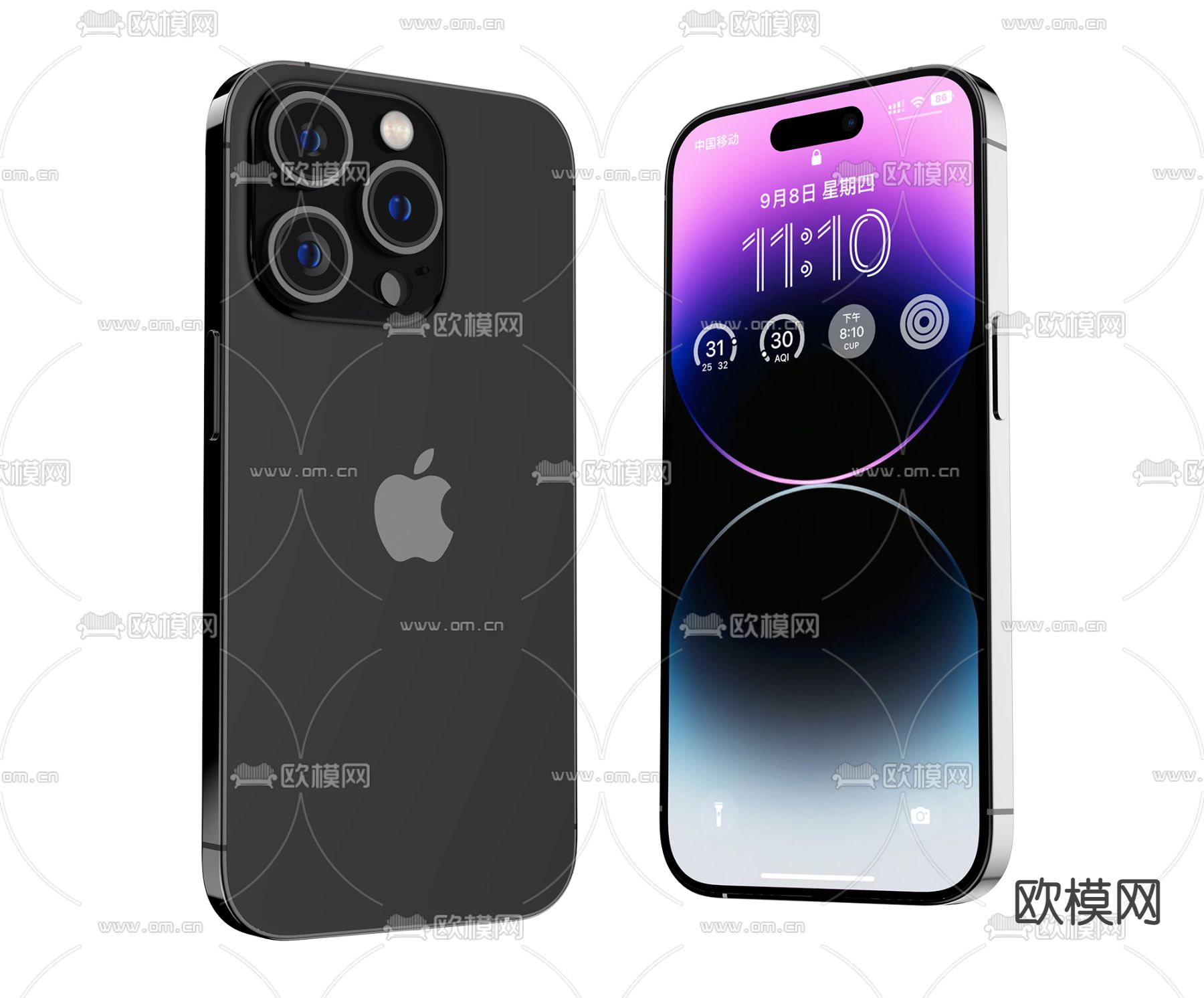 苹果14Pro手机3d模型下载