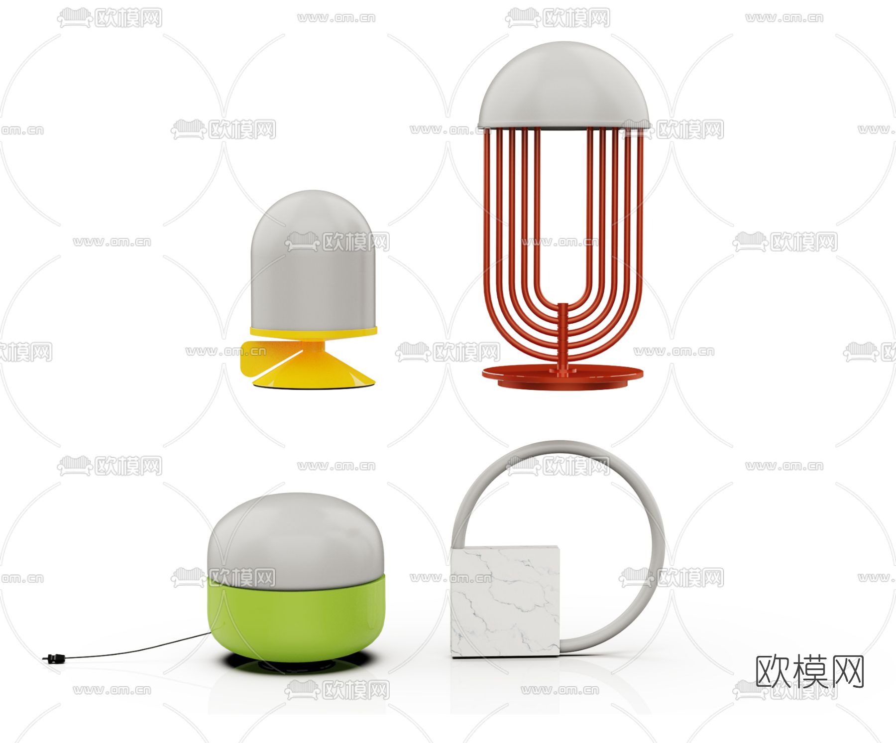 北欧台灯3d模型下载