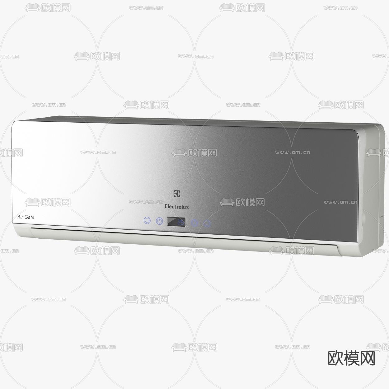 现代空调挂机遥控器3d模型下载（渲染图2）