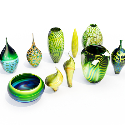  现代彩色陶瓷罐su模型 