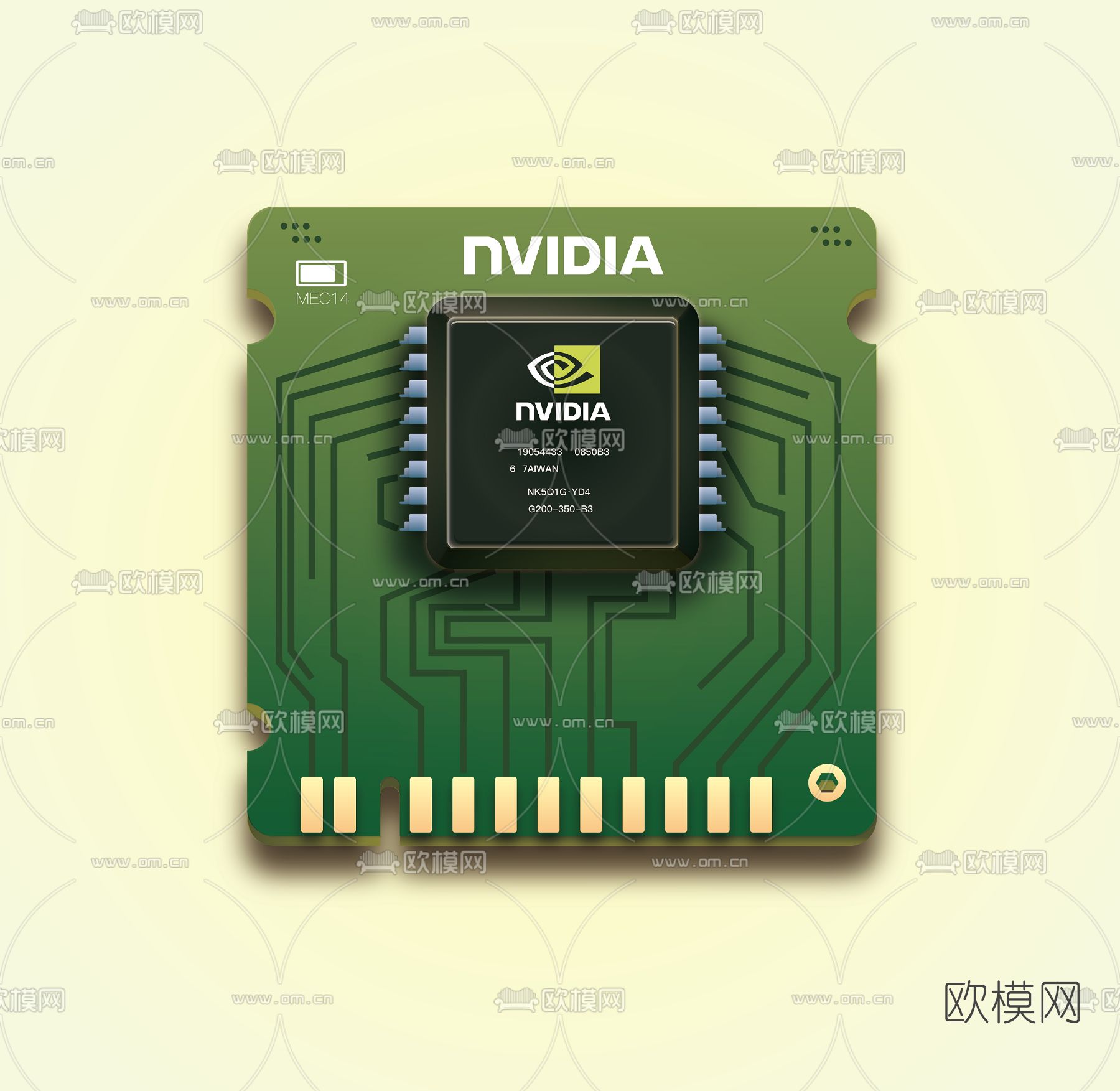 现代科技芯片3d模型下载