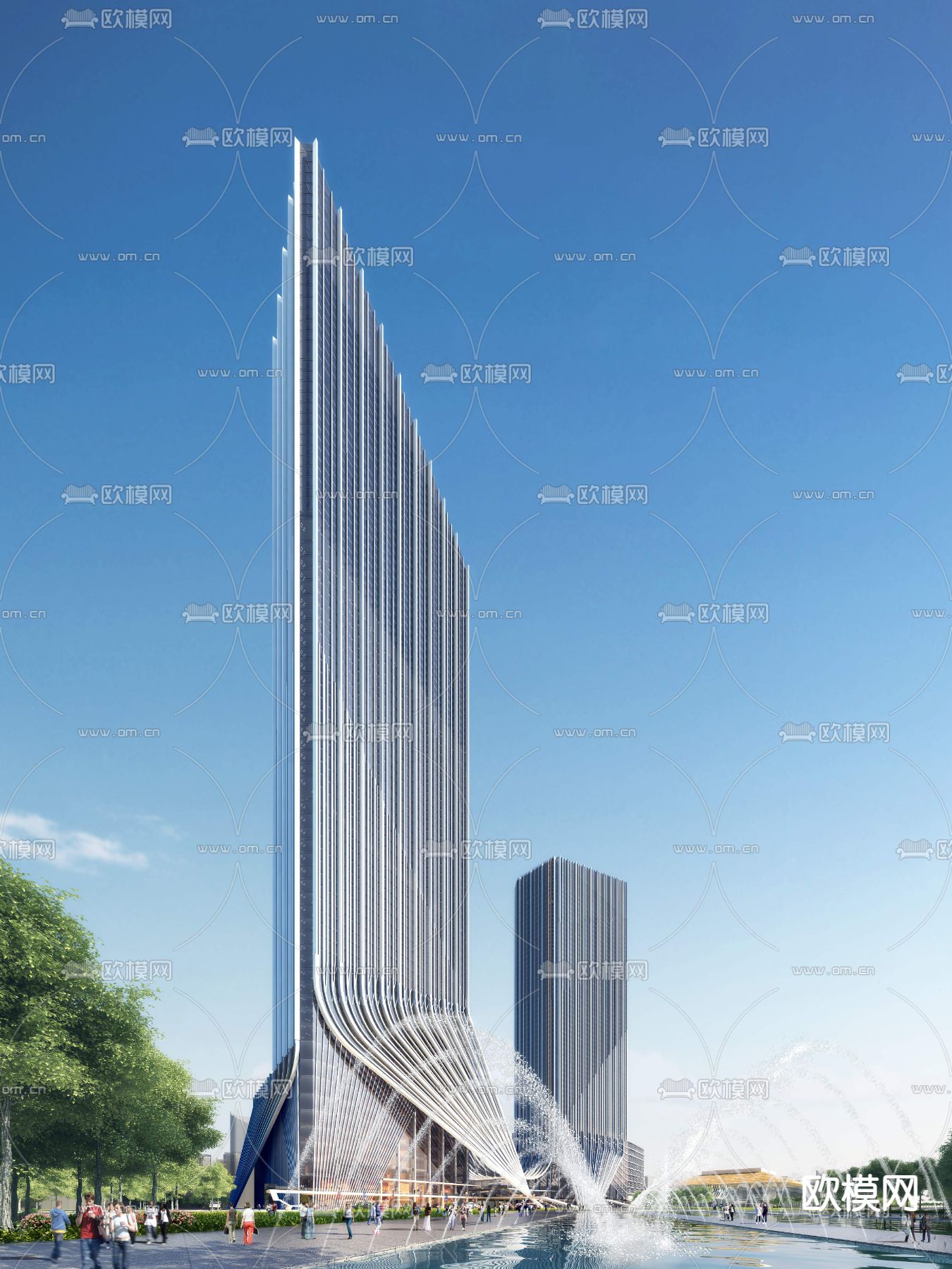 现代大厦建筑外观psd下载