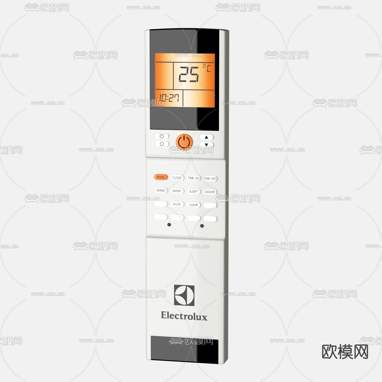 现代空调挂机遥控器3d模型下载（渲染图3）