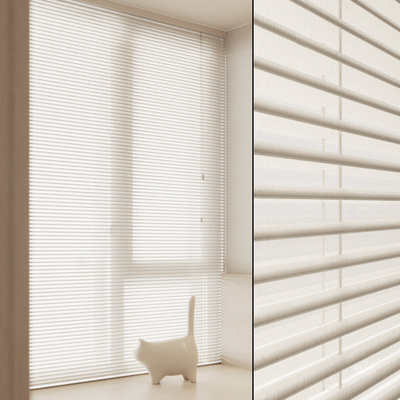  现代百叶帘 梦幻帘 窗帘su模型 