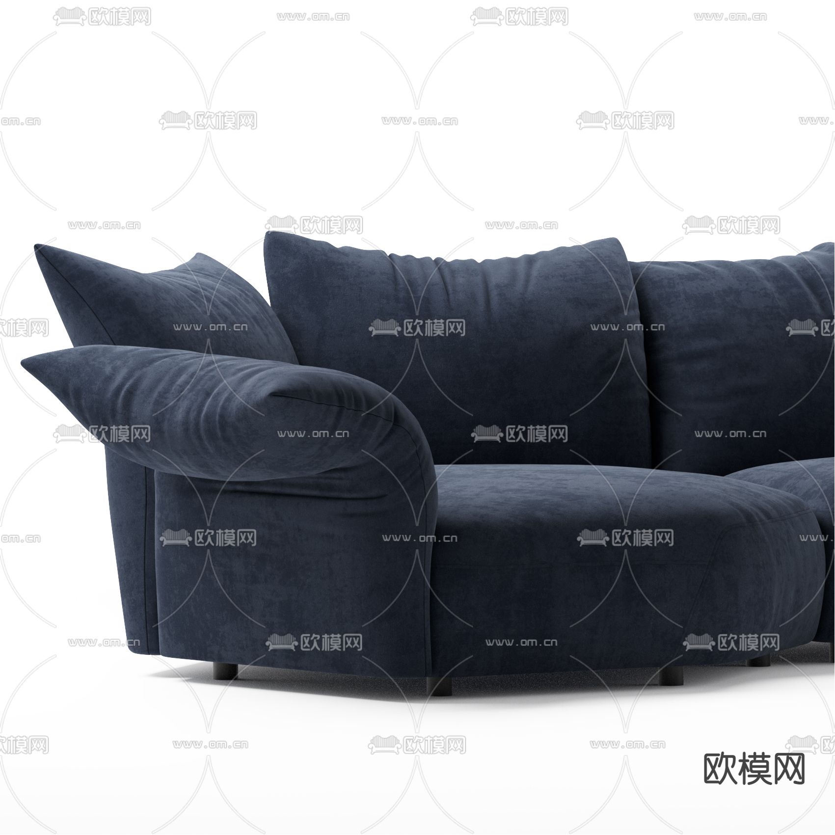 Edra 花瓣三人沙发3d模型下载_ID12142521_3dmax免费模型-欧模网
